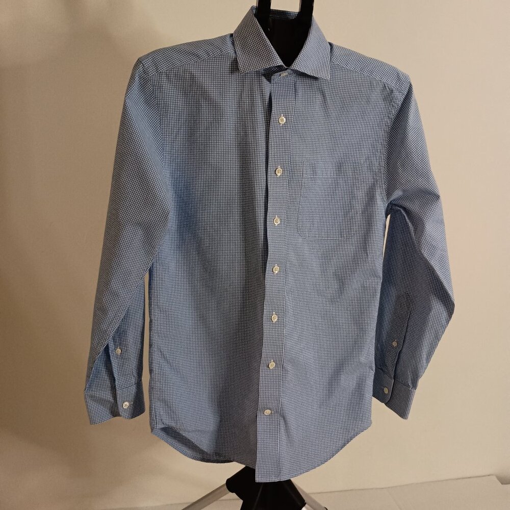 Vineyard Vines Blue & White Check Button-Down Cooper Shirt Men’s XS Cotton EUC - Picture 14 of 14